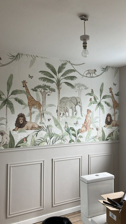 African Safari Wallpaper Mural - Munks and Me Wallpaper