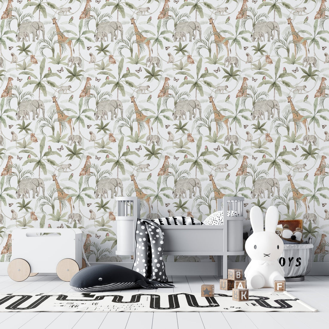 African Safari Wallpaper Repeat Pattern - Munks and Me Wallpaper