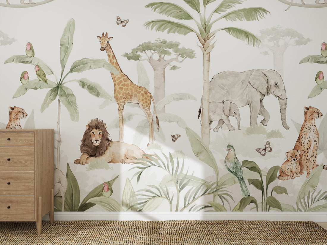 Afrikaanse Safari Behang Muurschildering
