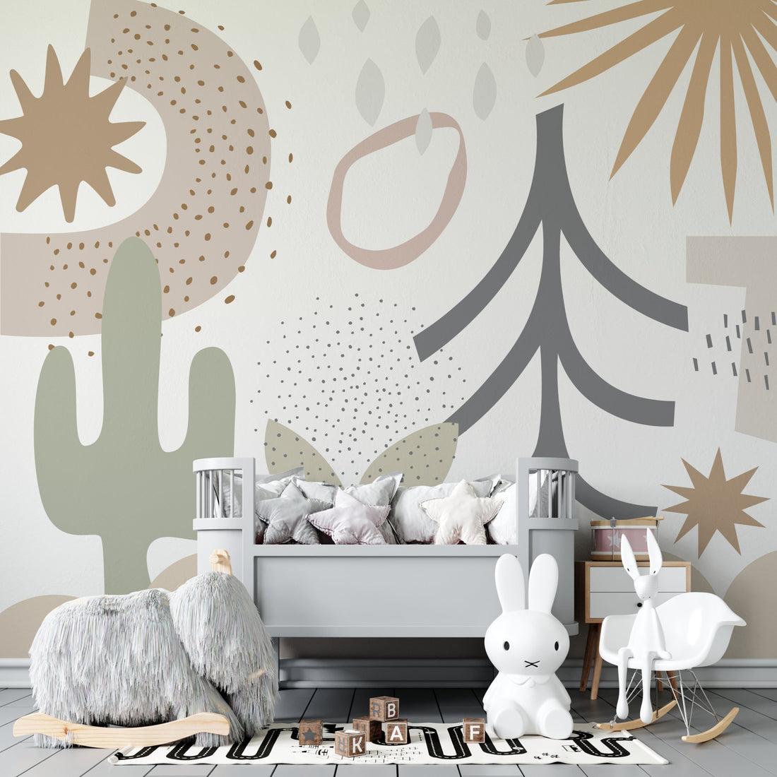 Audrey Abstract Wallpaper Mural - Munks and Me Wallpaper