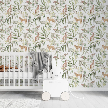 Australia Animal Wallpaper Repeat Pattern - Munks and Me Wallpaper