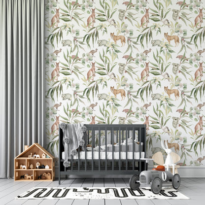 Australia Animal Wallpaper Repeat Pattern - Munks and Me Wallpaper