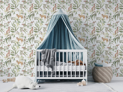 Australia Animal Wallpaper Repeat Pattern - Munks and Me Wallpaper