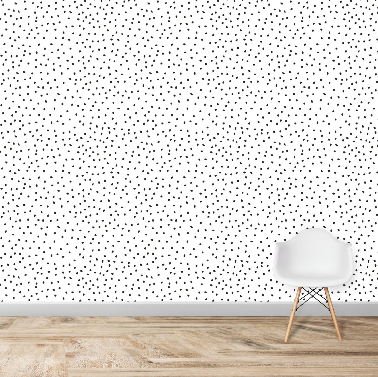 Black Cora Spotty Wallpaper | Sample - Munks and Me Wallpaper