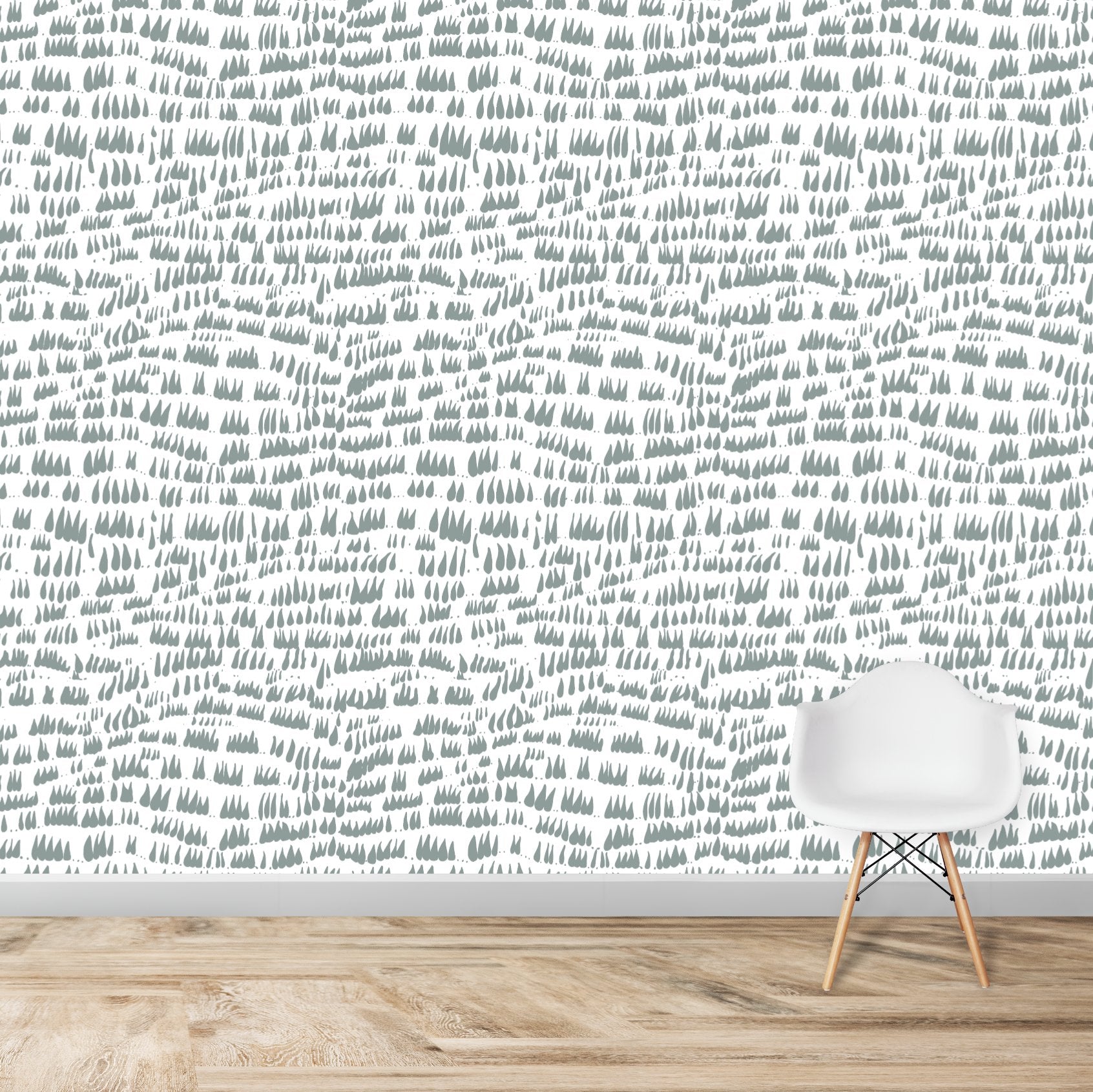 Blue Daphne Drops Wallpaper | Sample - Munks and Me Wallpaper