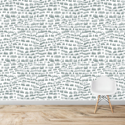 Blue Daphne Drops Wallpaper | Sample - Munks and Me Wallpaper