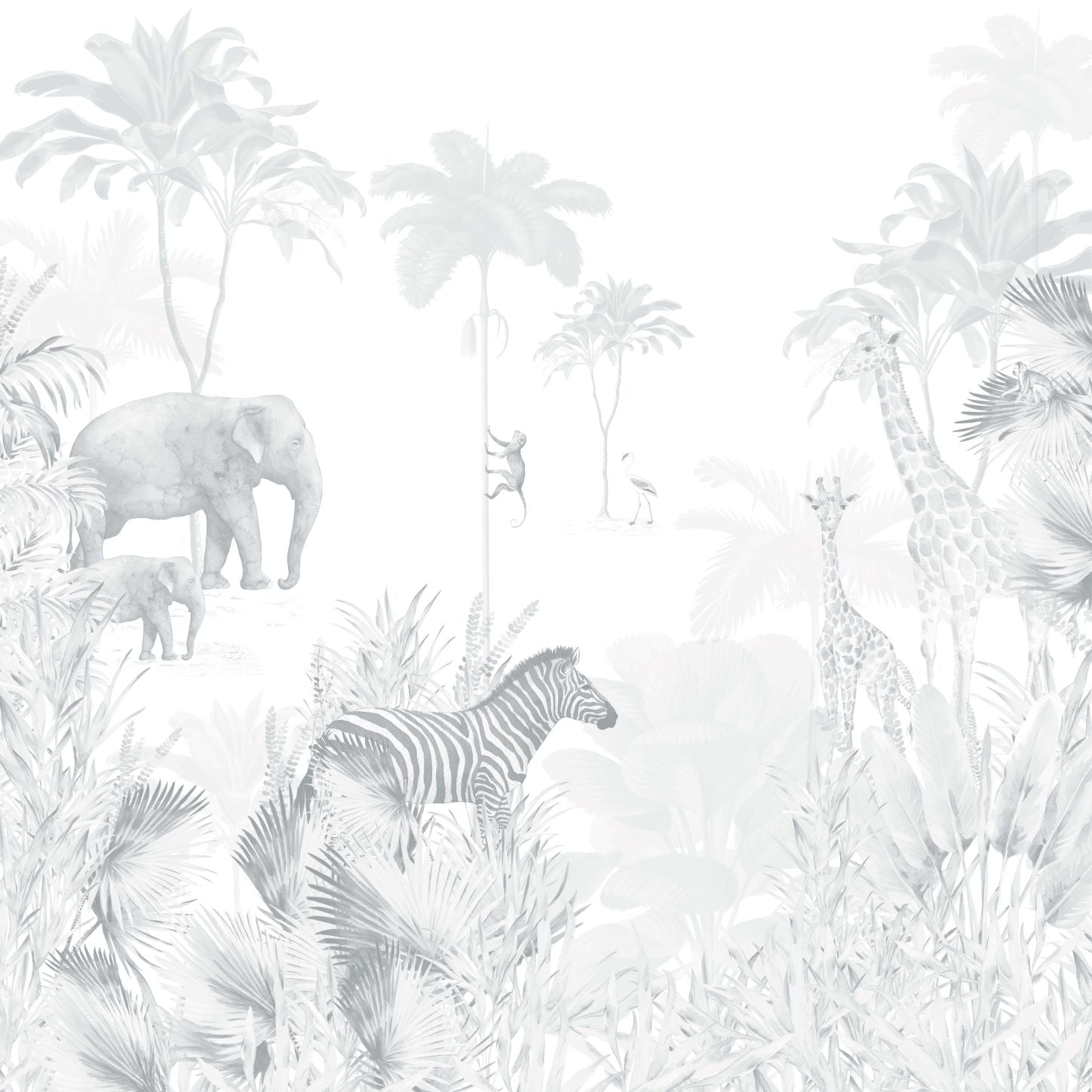 Blue Jungle Wallpaper | Sample - Munks and Me Wallpaper