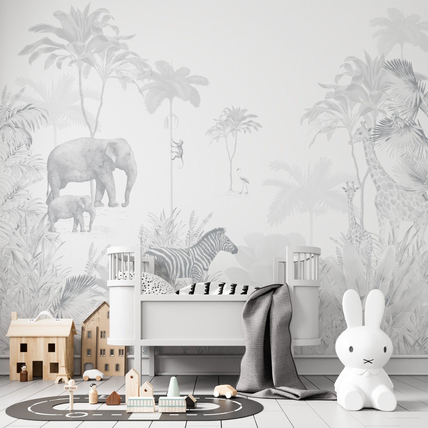 Blue Jungle Wallpaper | Sample - Munks and Me Wallpaper