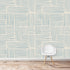 BRUSH STROKE LINES WALLPAPER | BLUE | SAMPLE - Munks and Me Wallpaper