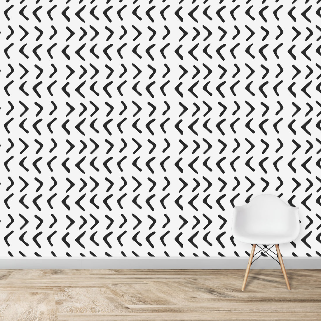 Charcoal Andy Arrow Wallpaper | Sample - Munks and Me Wallpaper