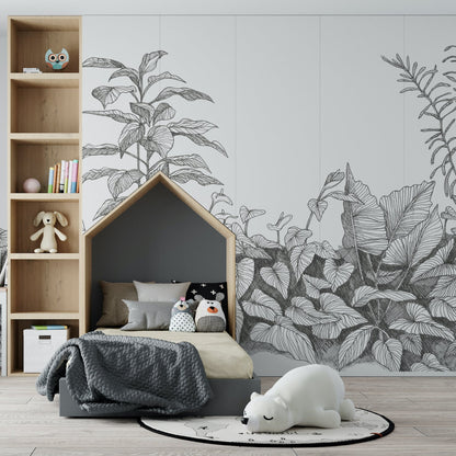 Charcoal Greenhouse Wallpaper | Sample - Munks and Me Wallpaper