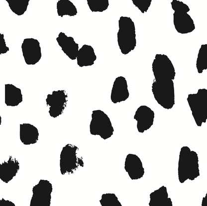 DALMATIAN SPOTTY BLACK AND WHITE WALLPAPER | Sample - Munks and Me Wallpaper