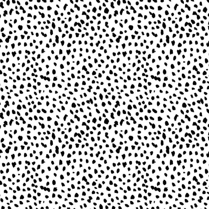 Dalmatian Spotty Black and White Wallpaper | Sample - Munks and Me Wallpaper