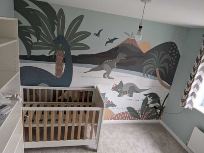 Dinosaur and Friends Wallpaper Mural - Munks and Me Wallpaper