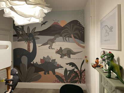 Dinosaur and Friends Wallpaper Mural - Munks and Me Wallpaper