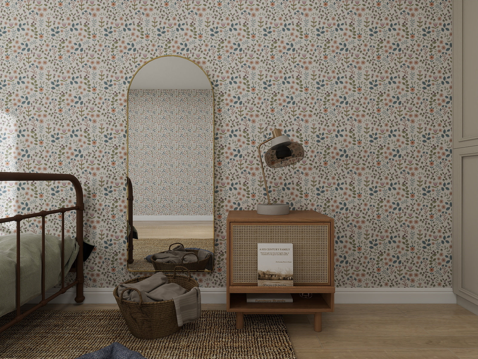 ditsy blooms wallpaper munks and me nursery wallpaper