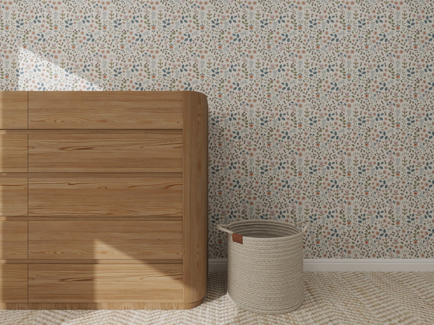 ditsy floral wallpaper for nursery munks and me