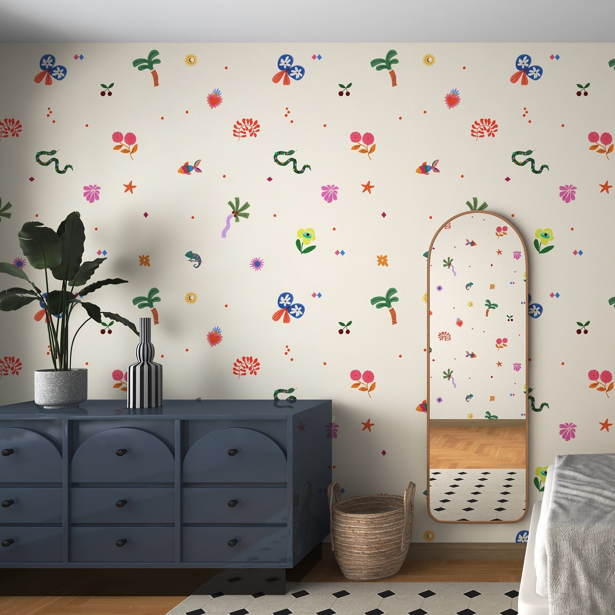 Doodle Dreams Wallpaper | Sample - Munks and Me Wallpaper