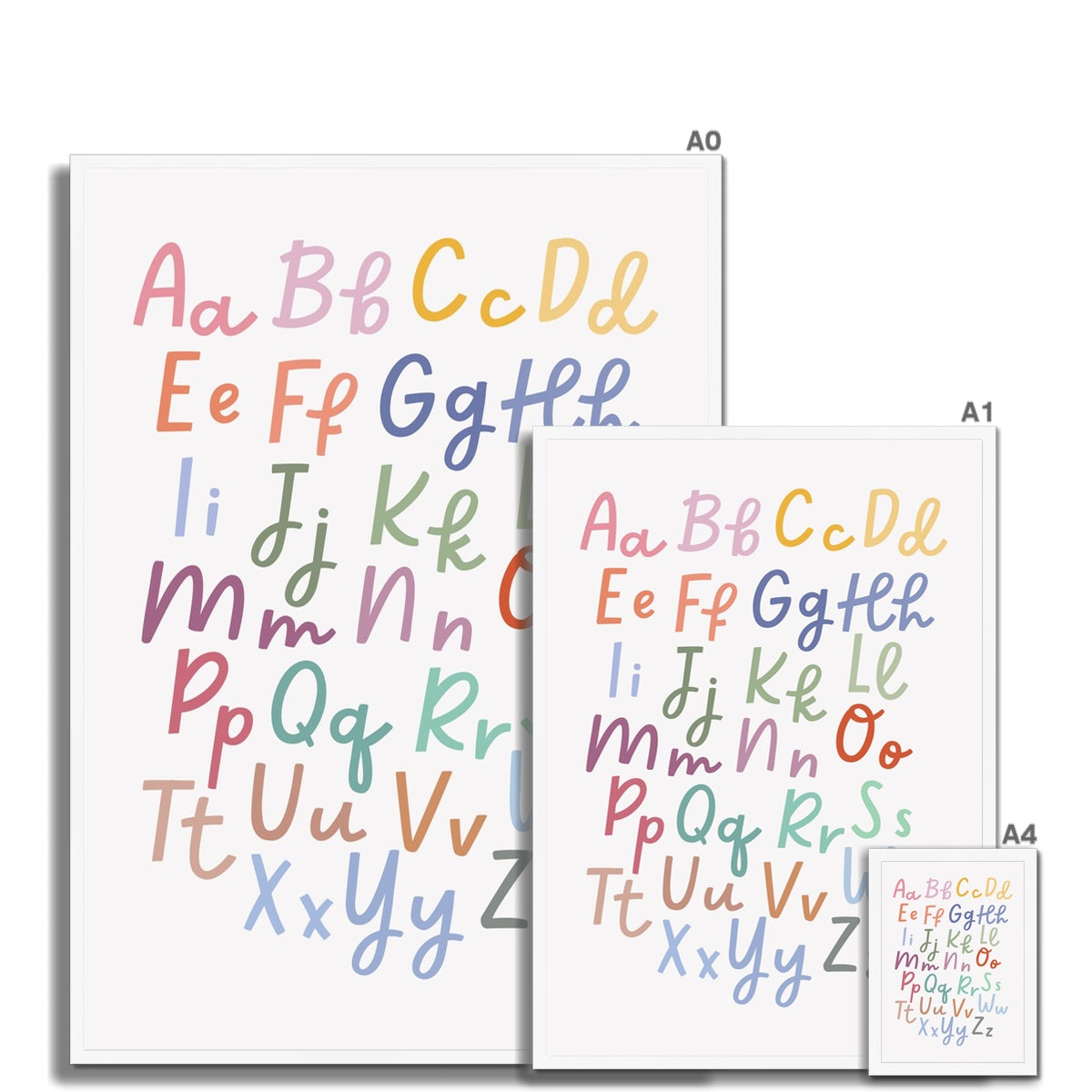 Rainbow Alphabet Framed Print