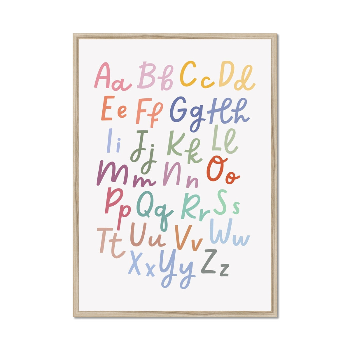 Rainbow Alphabet Framed Print