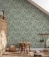 Elodies Thistle Wallpaper Repeat Pattern Sage - Munks and Me Wallpaper