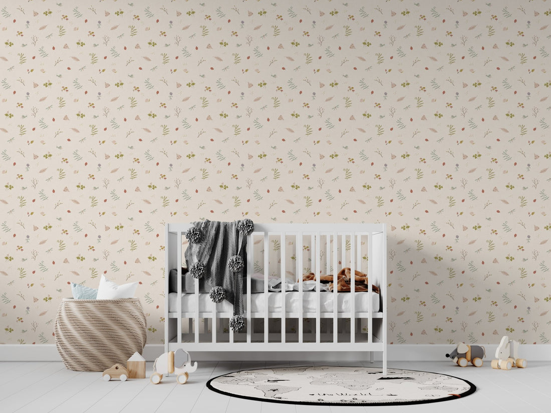 Elsies Verdant Garden Wallpaper Repeat Pattern | Sample - Munks and Me Wallpaper