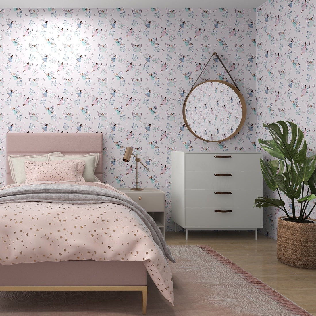 Fairy Wonderland Purple Wallpaper Repeat Pattern - Munks and Me Wallpaper