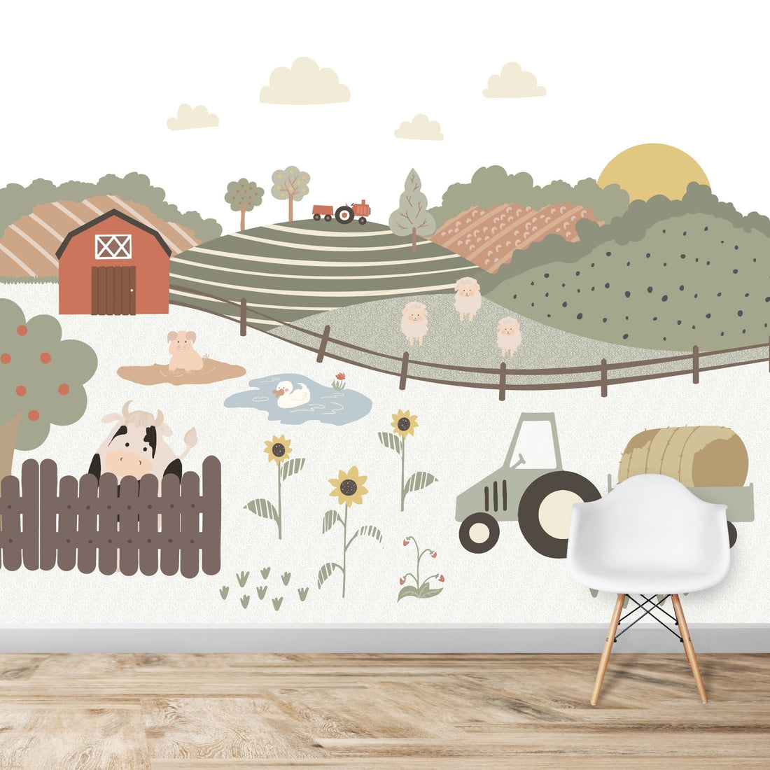 Farmyard Wallpaper Mural - Munks and Me Wallpaper