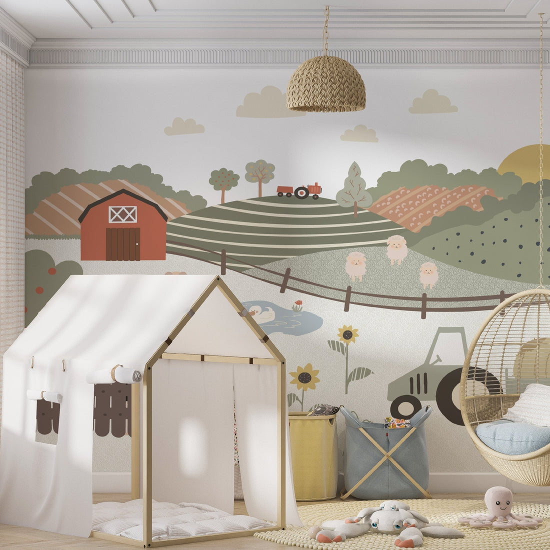 Farmyard Wallpaper Mural - Munks and Me Wallpaper