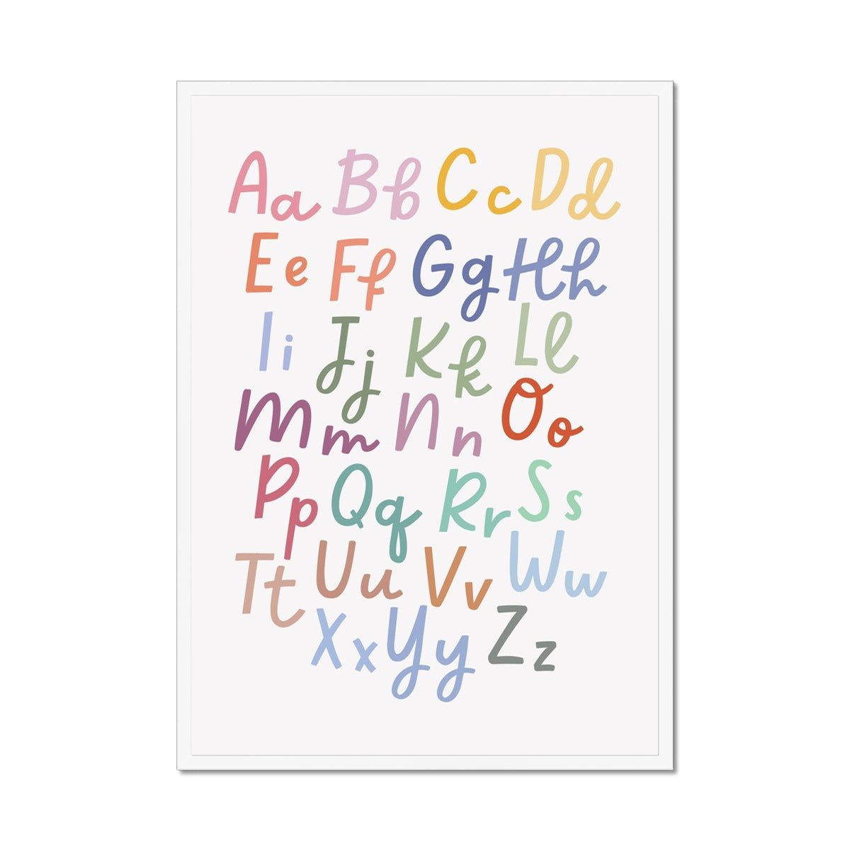 Rainbow Alphabet Framed Print