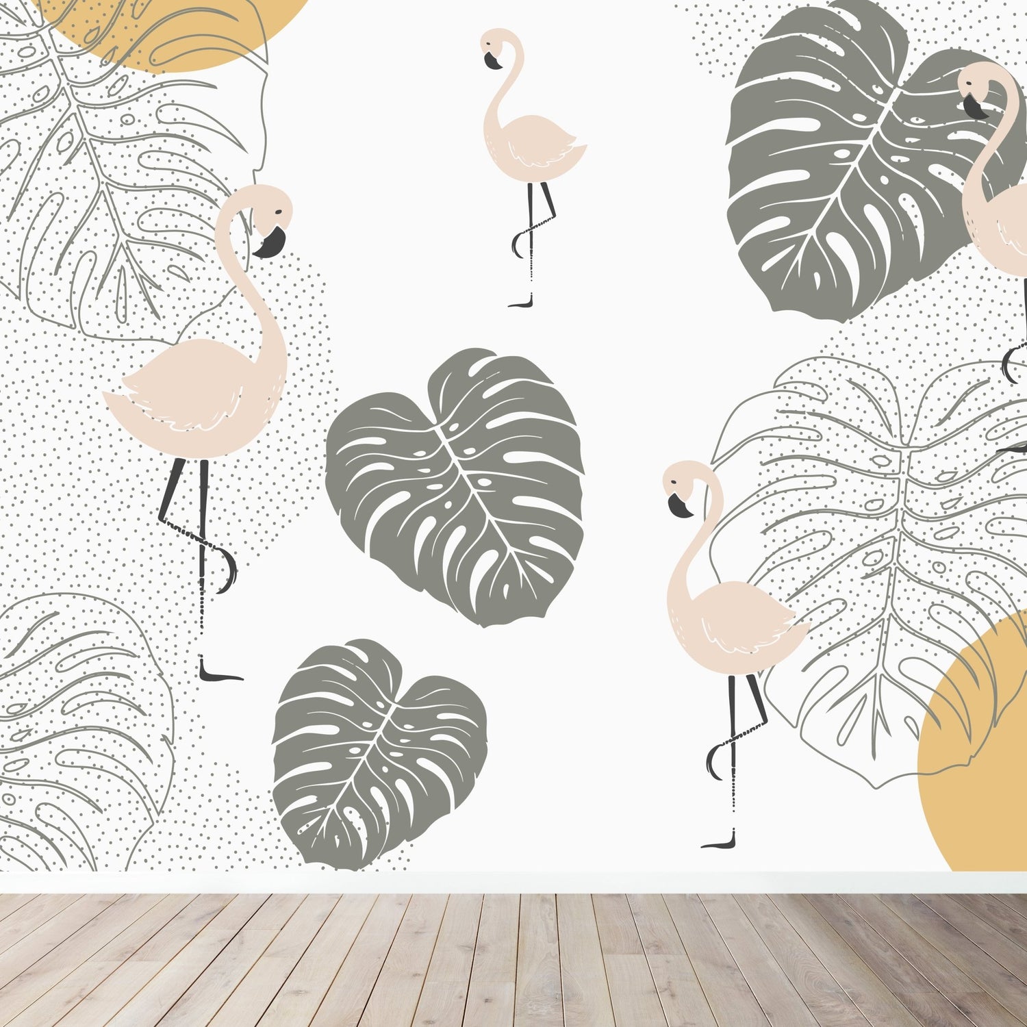 Flamingo Wallpaper Mural - Munks and Me Wallpaper