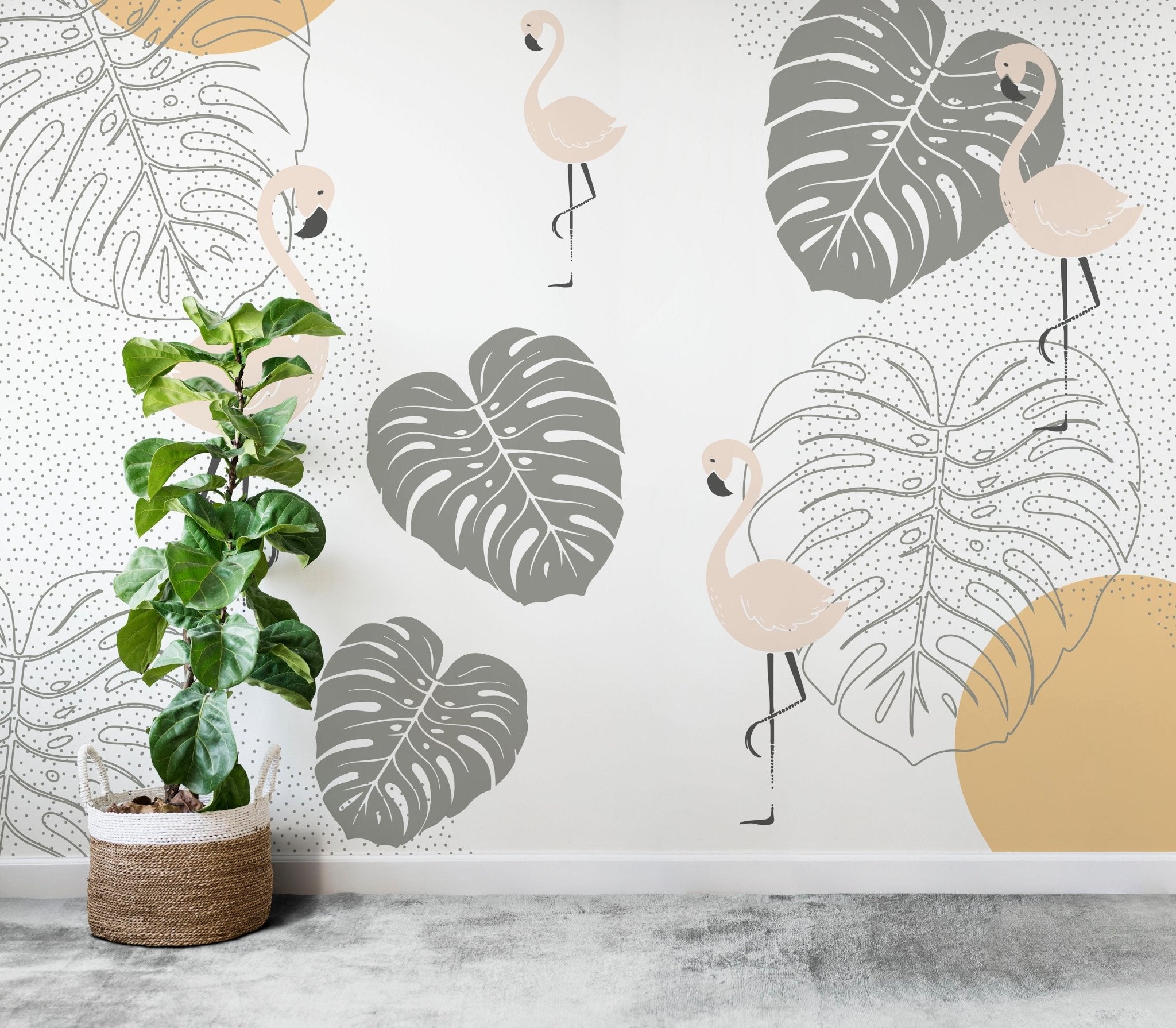 Flamingo Wallpaper | Sample - Munks and Me Wallpaper