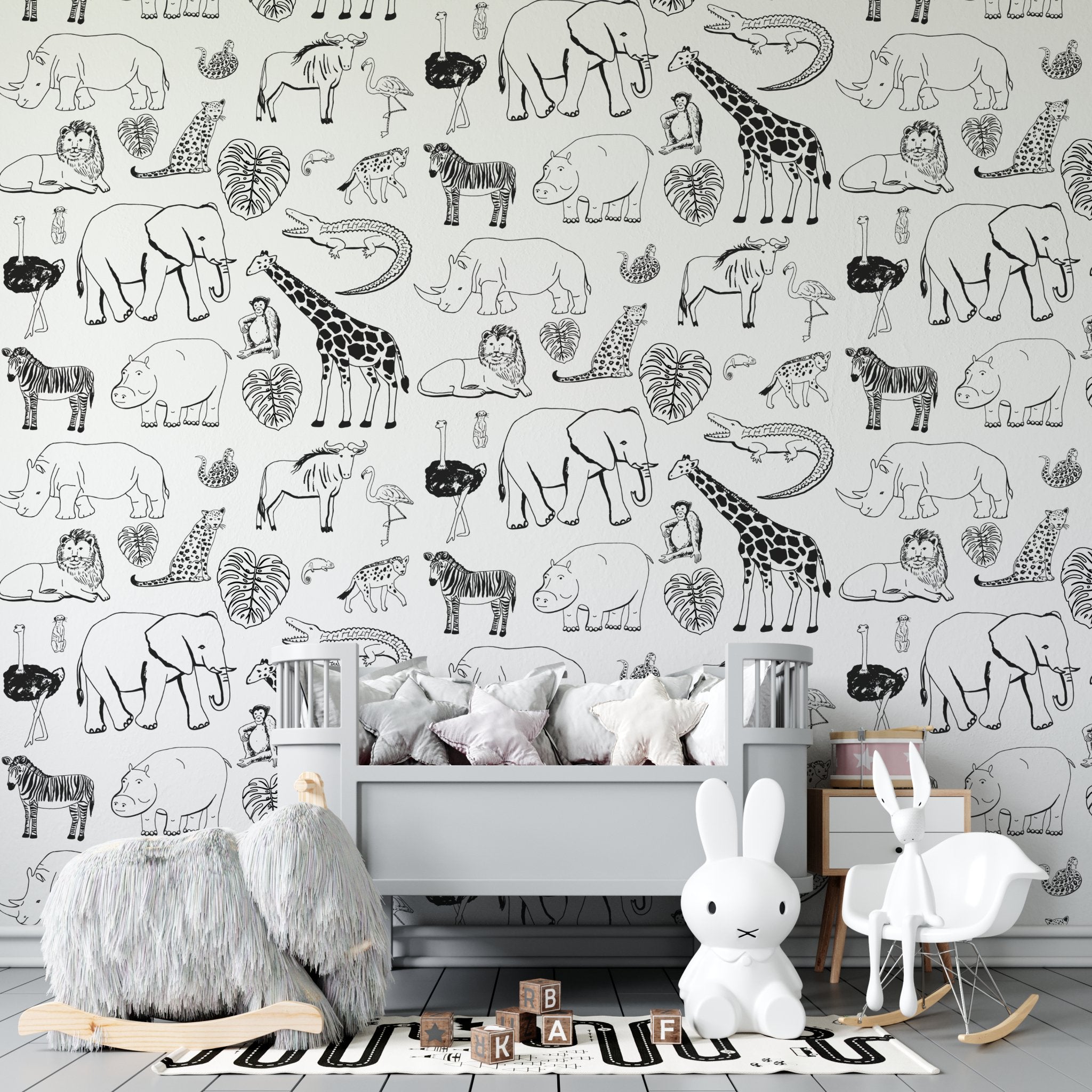 Going On Safari Wallpaper Repeat Pattern - Munks and Me Wallpaper