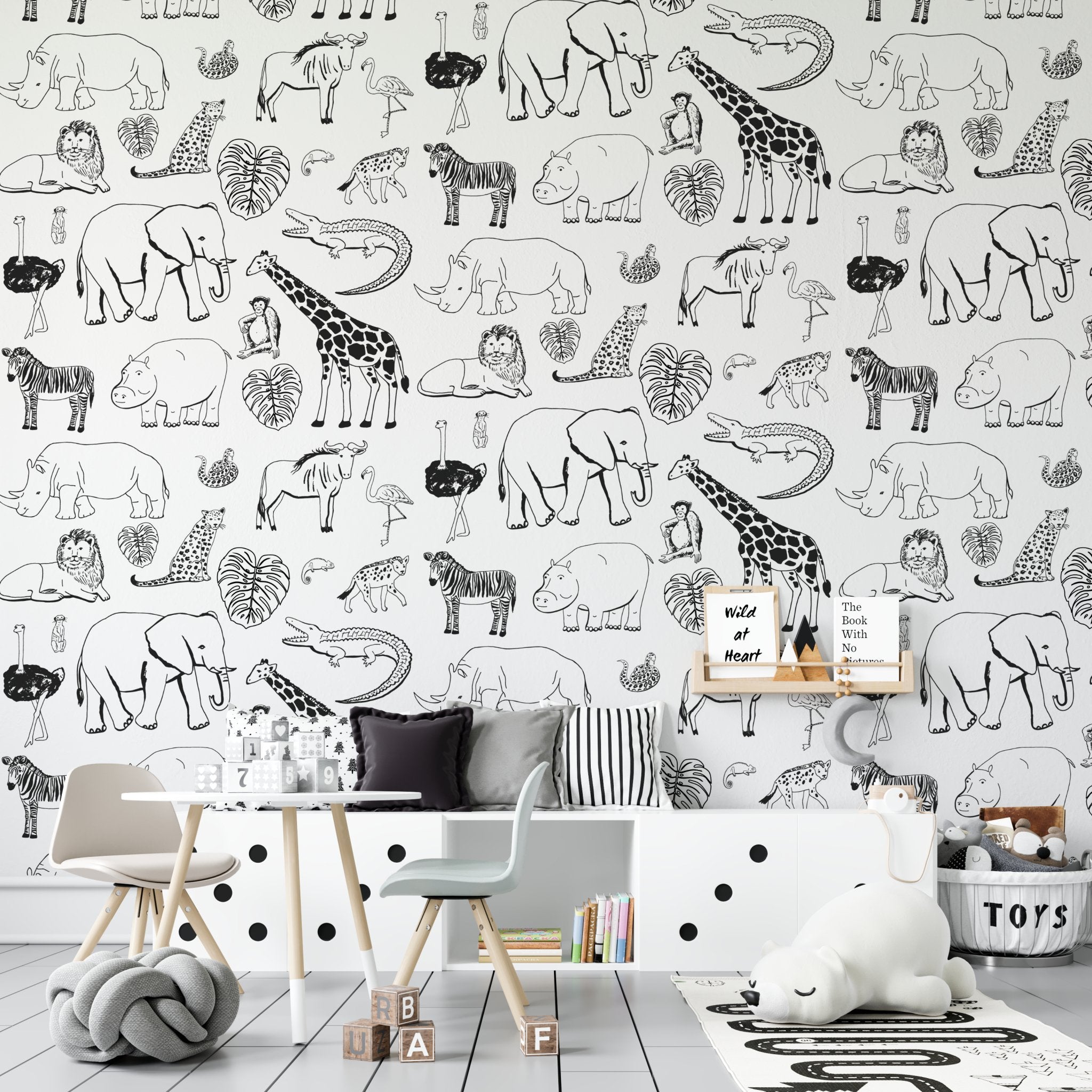 Going On Safari Wallpaper Repeat Pattern - Munks and Me Wallpaper