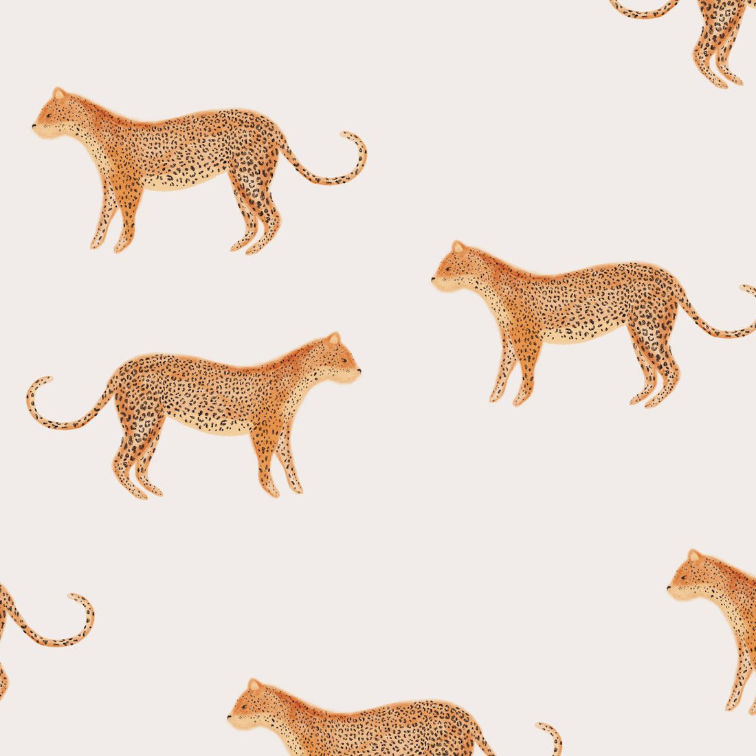 Goldies Cheetah Repeat Pattern Pink | Sample - Munks and Me Wallpaper