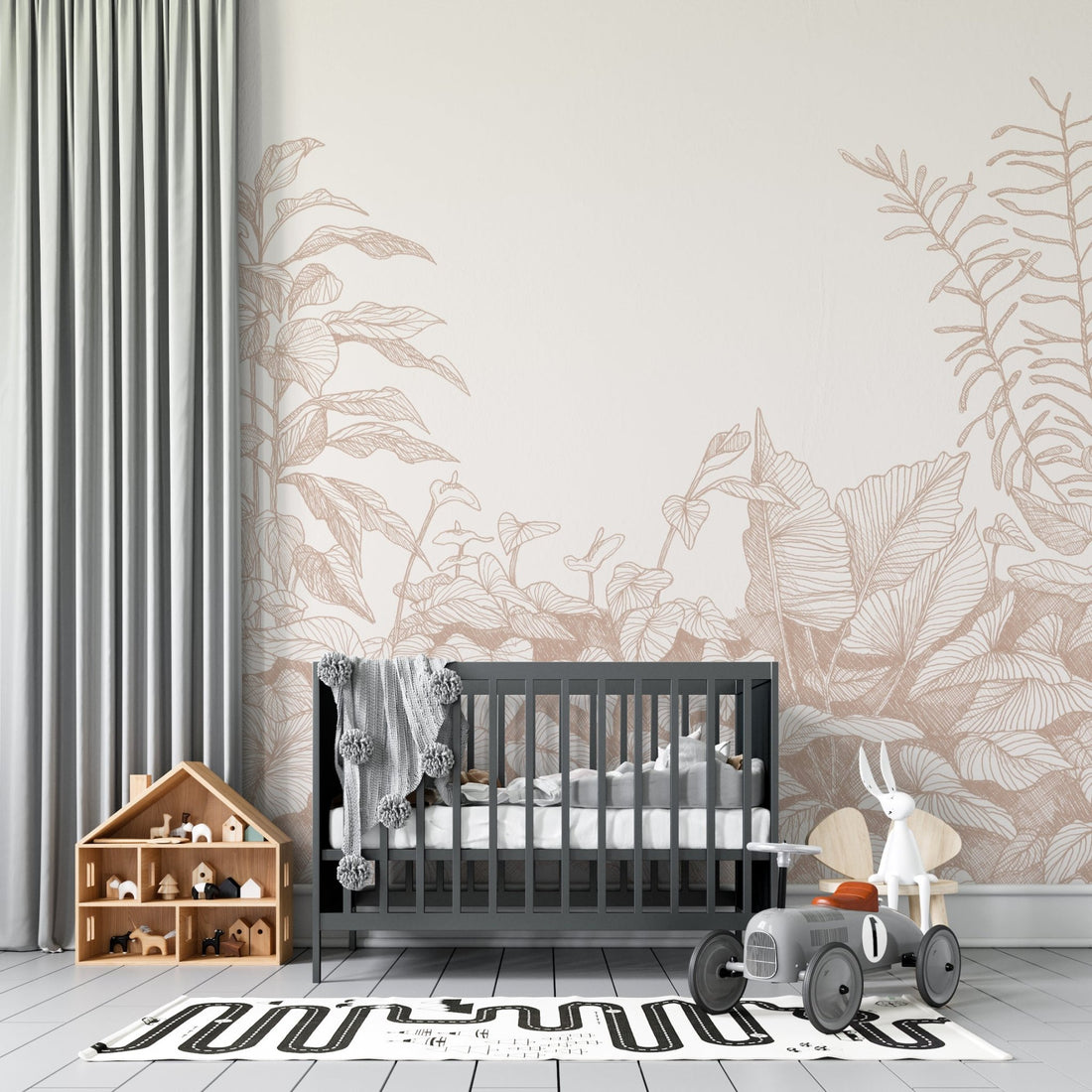 Greenhouse Wallpaper Mural | Rose - Munks and Me Wallpaper