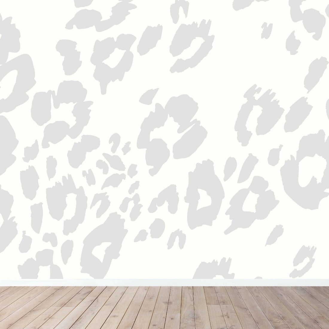 Grey and White Leopard Print Wallpaper | Sample - Munks and Me Wallpaper