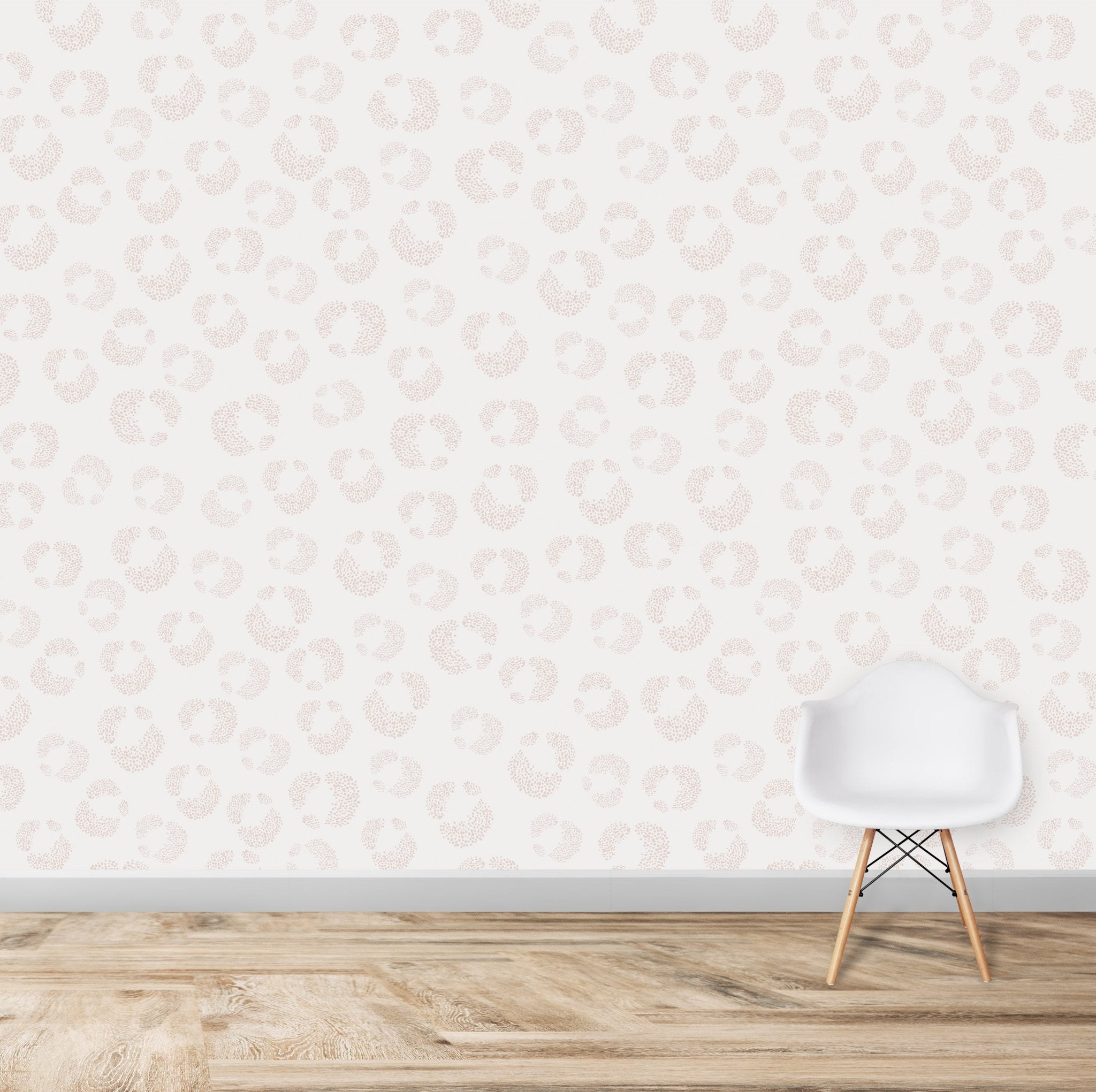 Hallie Leopard Print Wallpaper Repeat Pattern | Light Pink - Munks and Me Wallpaper