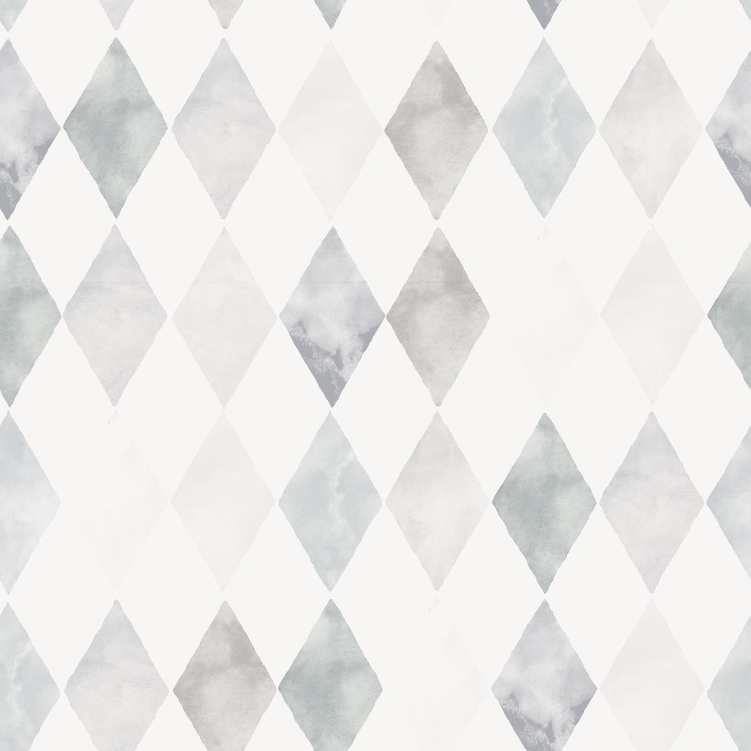 Harlequin Watercolour Wallpaper Repeat Pattern | Grey - Munks and Me Wallpaper