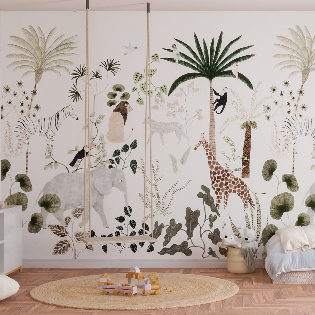 Jungle Dreams Wallpaper Mural - Munks and Me Wallpaper