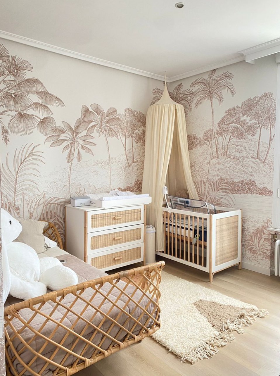 Jungle Palm Wallpaper  Mural | Rose - Munks and Me Wallpaper