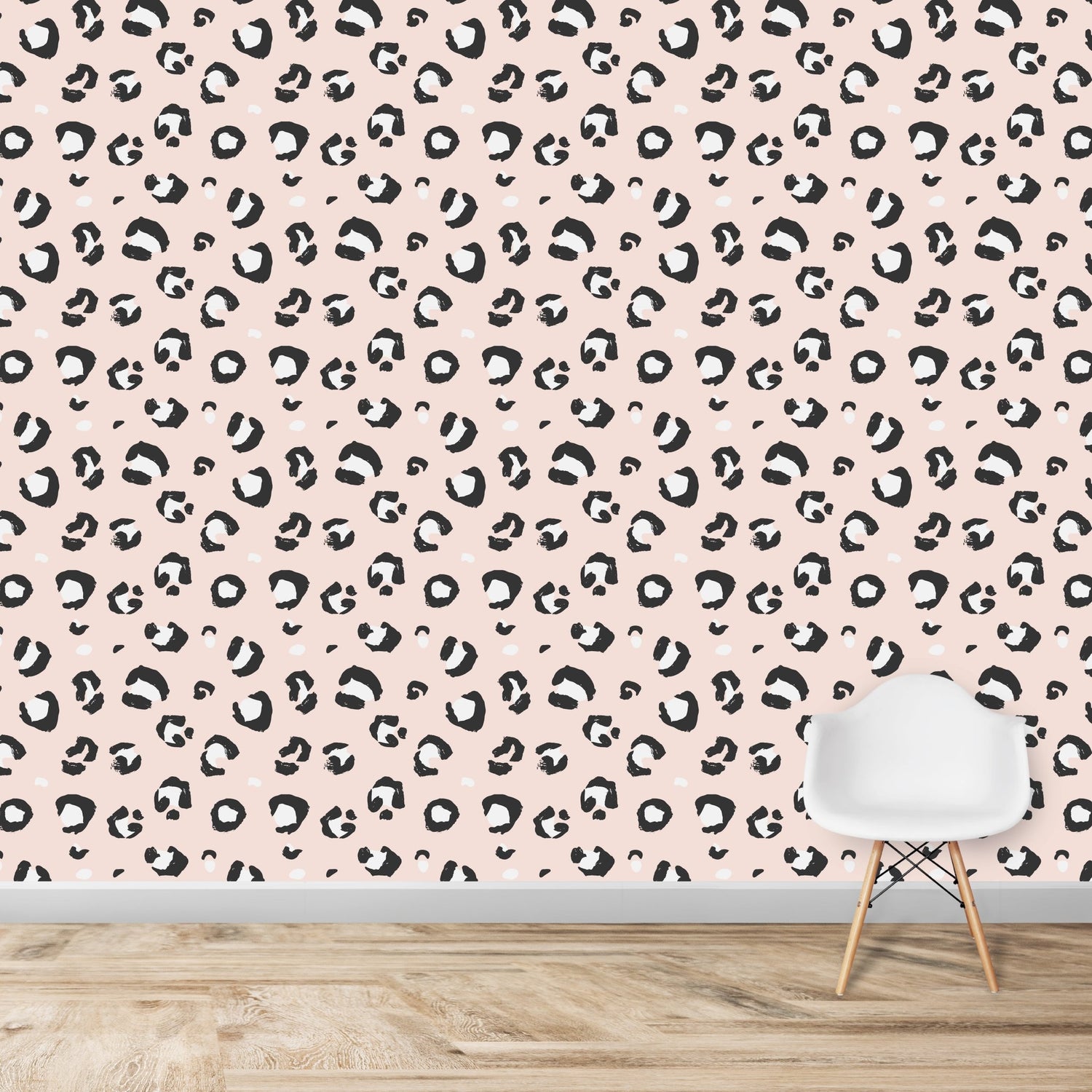 Leopard Print Wallpaper Repeat Pattern | Pink - Munks and Me Wallpaper