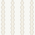 The Little Abacus Stripe Off White and Taupe Wallpaper | Sample features vertical, wavy taupe stripes on an off-white background—an ideal repeating pattern sample for online imagery.