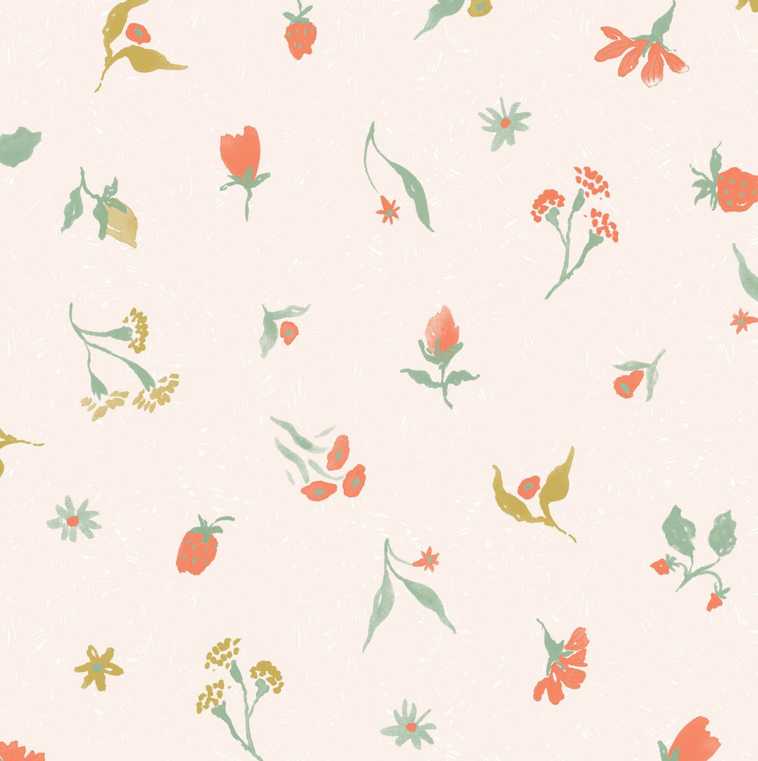 Lucys Spring Buds Wallpaper Repeat Pattern - Munks and Me Wallpaper