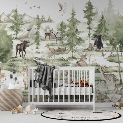 Magical Woodland Wallpaper Mural - Munks and Me Wallpaper