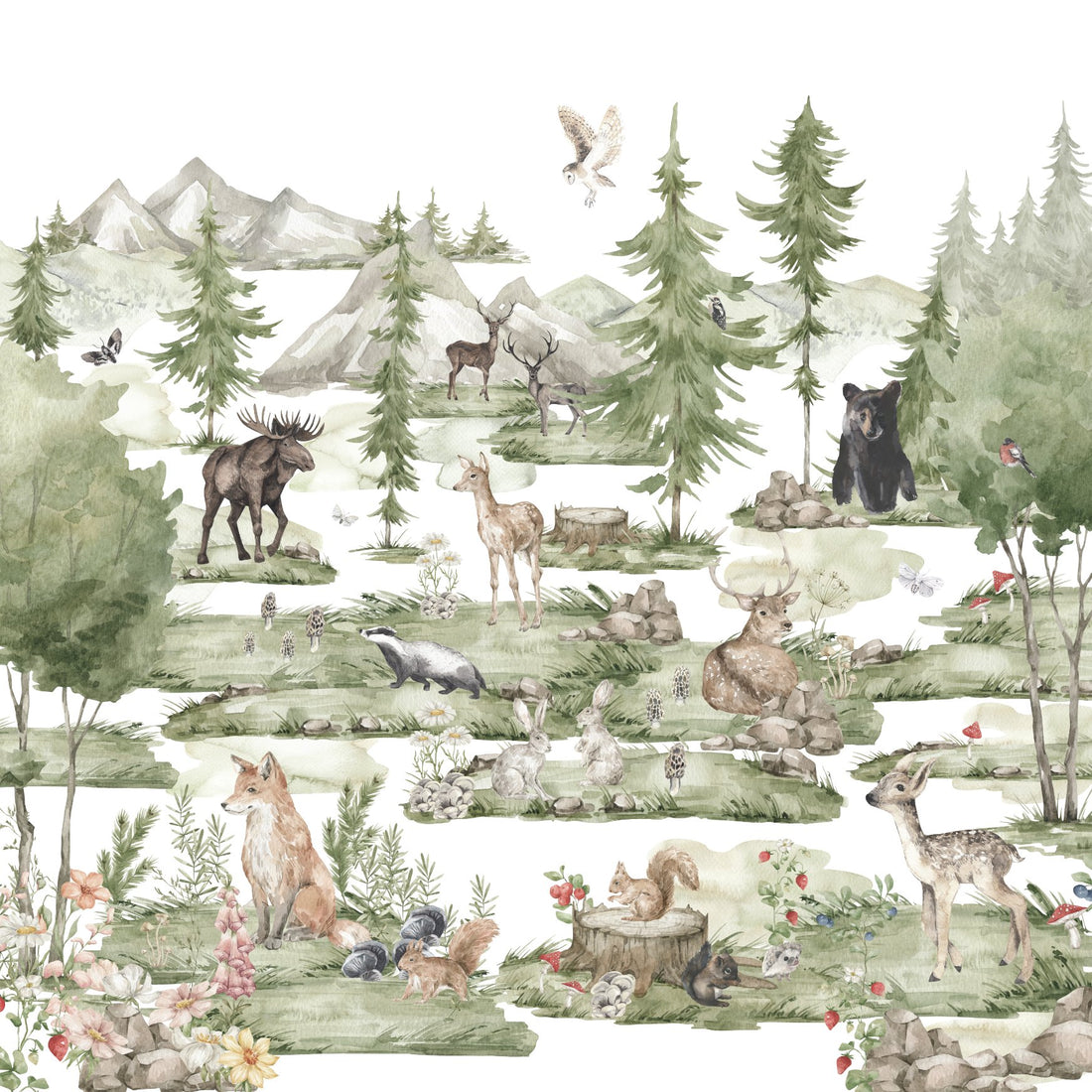 Magical Woodland Wallpaper | Sample - Munks and Me Wallpaper