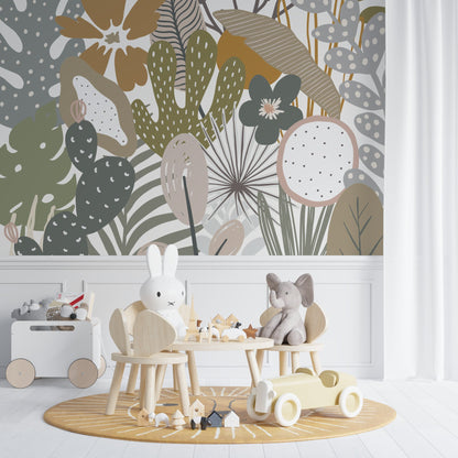 Margot Garden Wallpaper Mural - Munks and Me Wallpaper