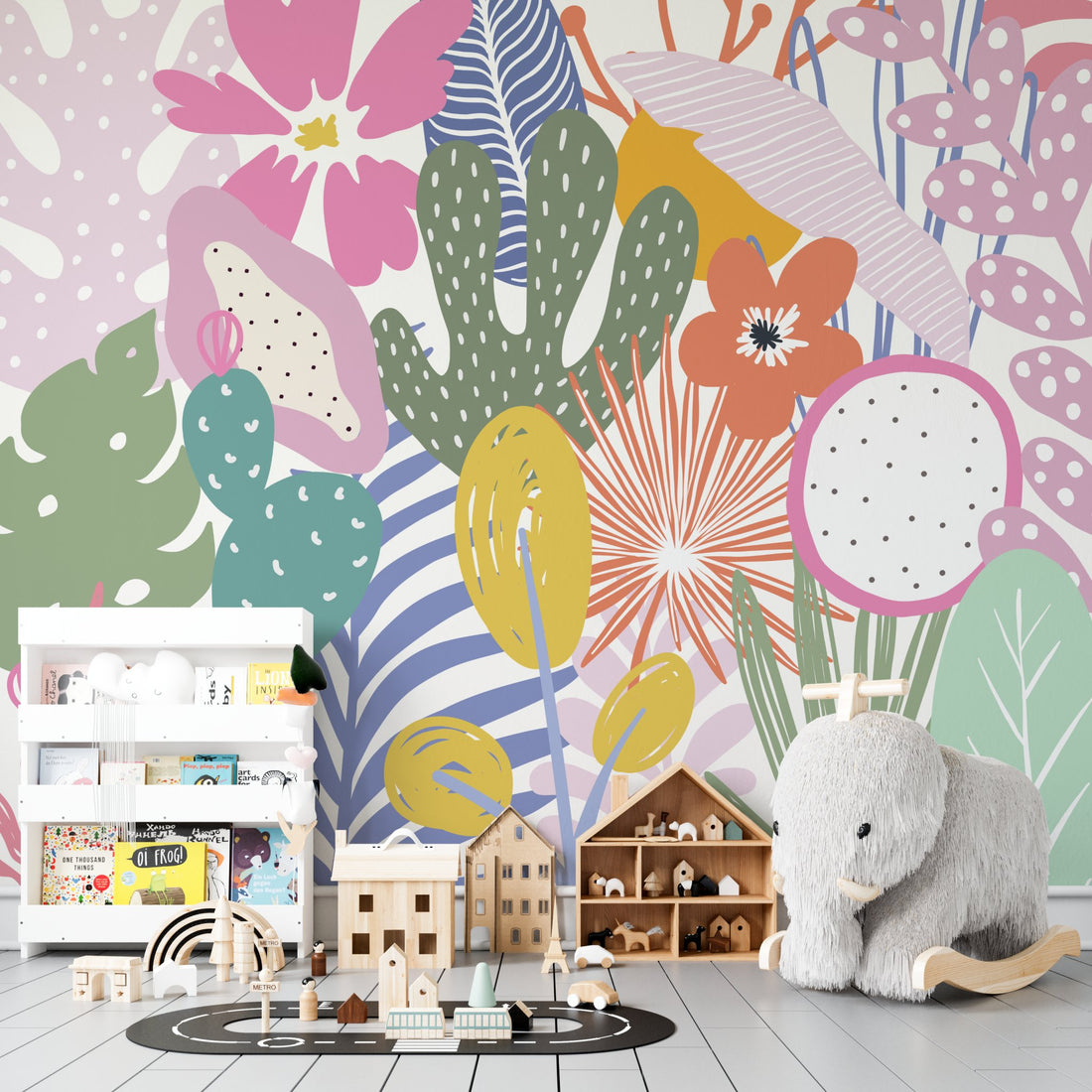 Margot Summer Garden Wallpaper Mural - Munks and Me Wallpaper