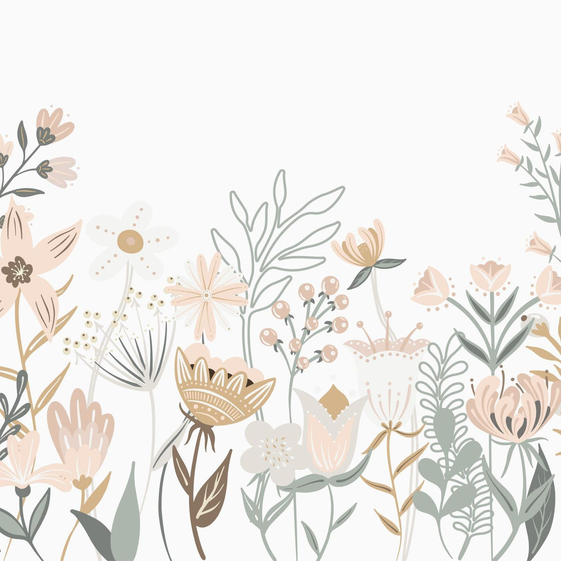 Millie Floral Garden Wallpaper | Sample - Munks and Me Wallpaper