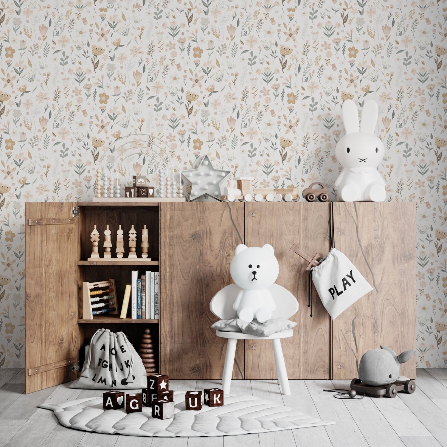 Millie Floral Wallpaper | Sample - Munks and Me Wallpaper